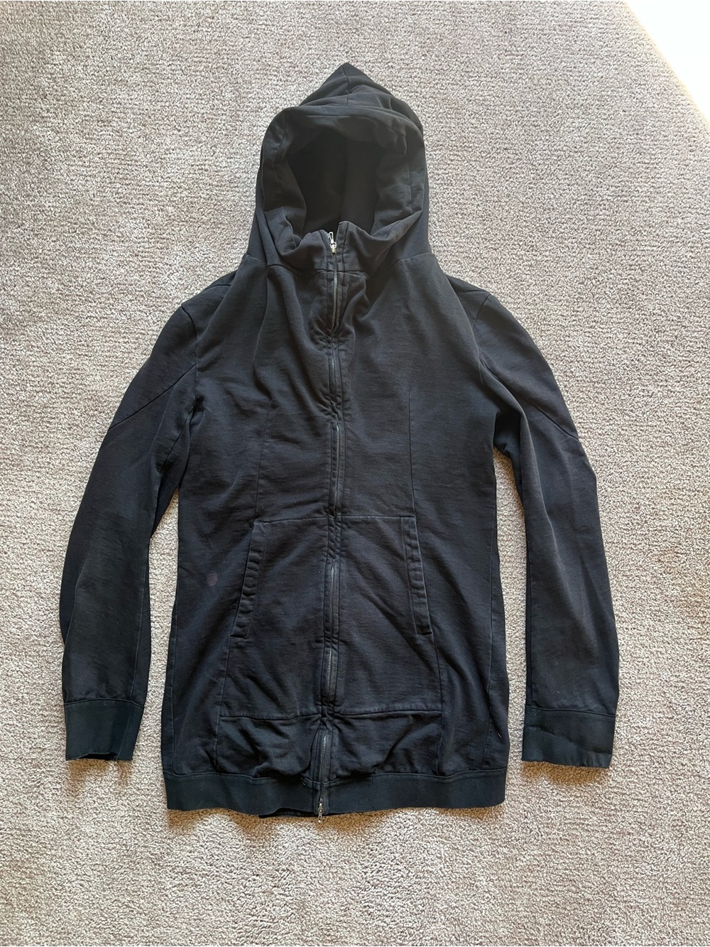 JULIUS SS14 Ghost Multi Zip High Neck Avant-garde Hoodie Black Tatsuro Horika